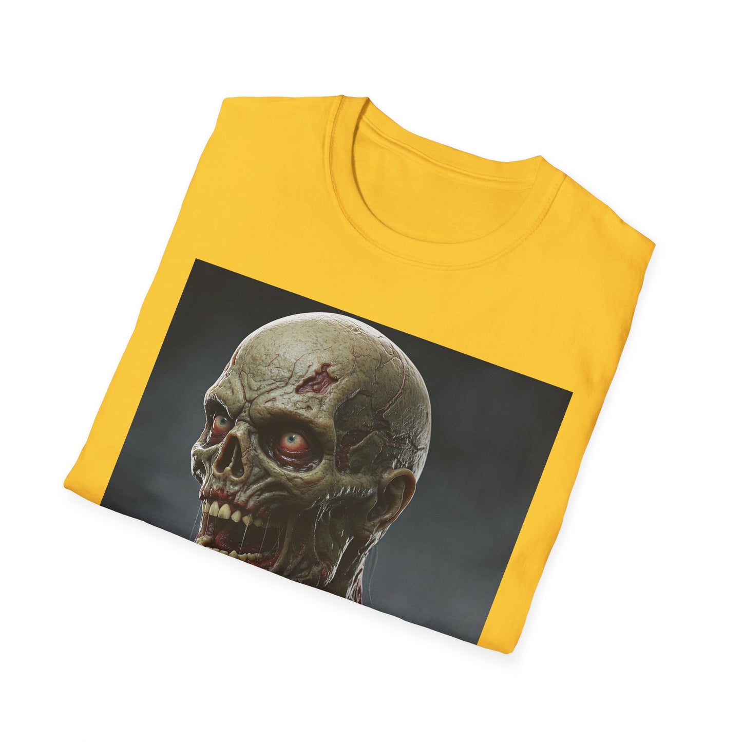 Apocalyptic Portrait Tee, bold, decaying zombie graphic