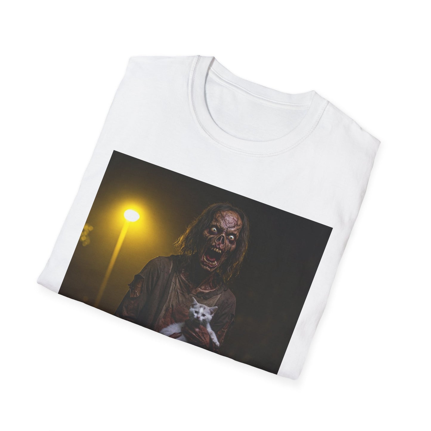 Apocalyptic Portrait Tee, bold, decaying zombie graphic