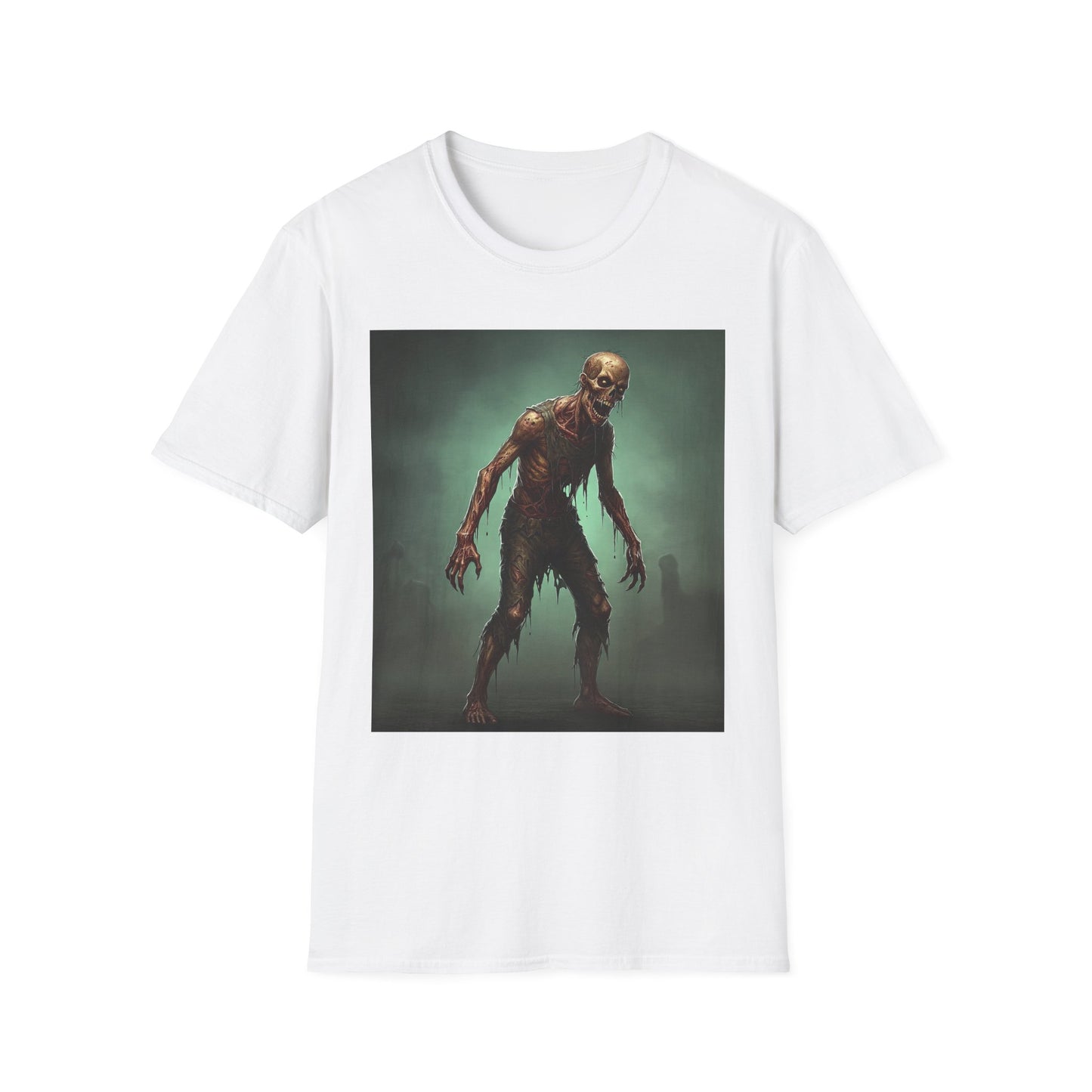 Apocalyptic Portrait Tee, bold, decaying zombie graphic