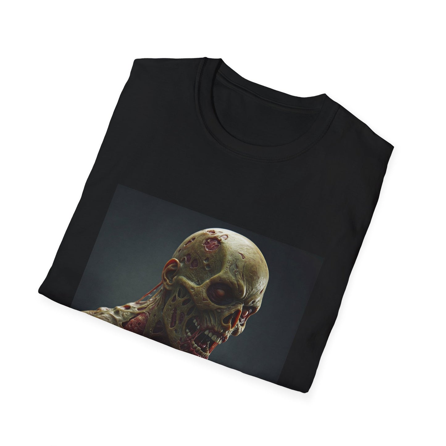 Apocalyptic Portrait Tee, bold, decaying zombie graphic