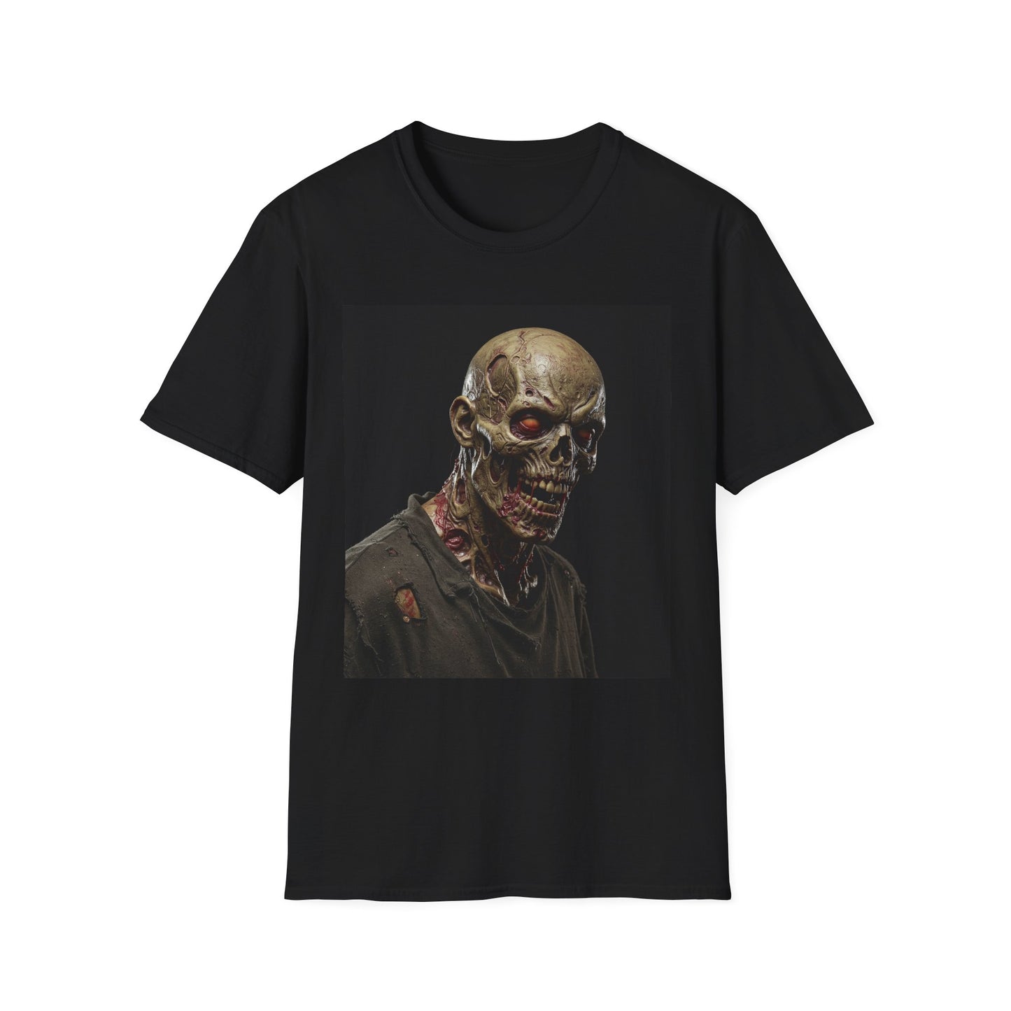 Apocalyptic Portrait Tee, bold, decaying zombie graphic