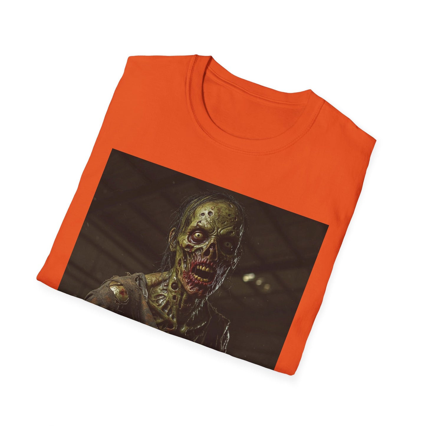 Apocalyptic Portrait Tee, bold, decaying zombie graphic