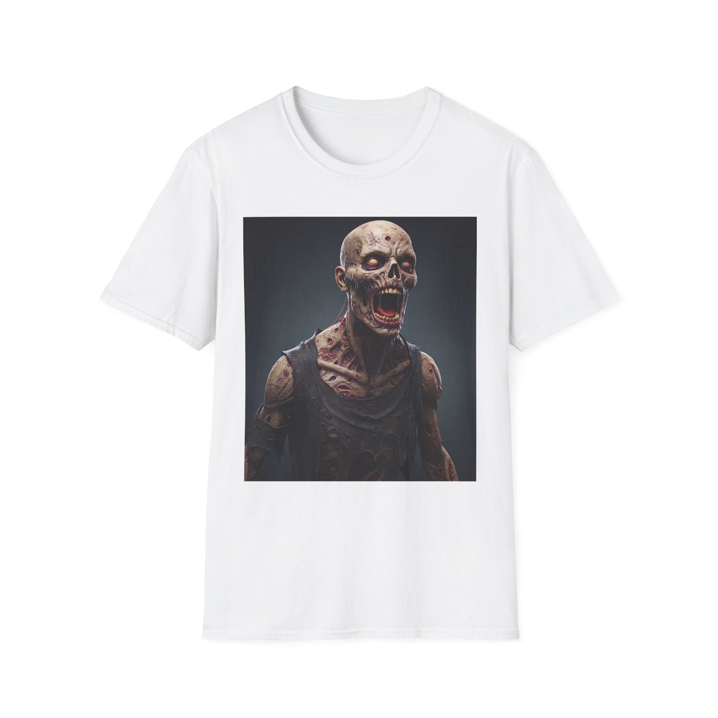 Apocalyptic Portrait Tee, bold, decaying zombie graphic