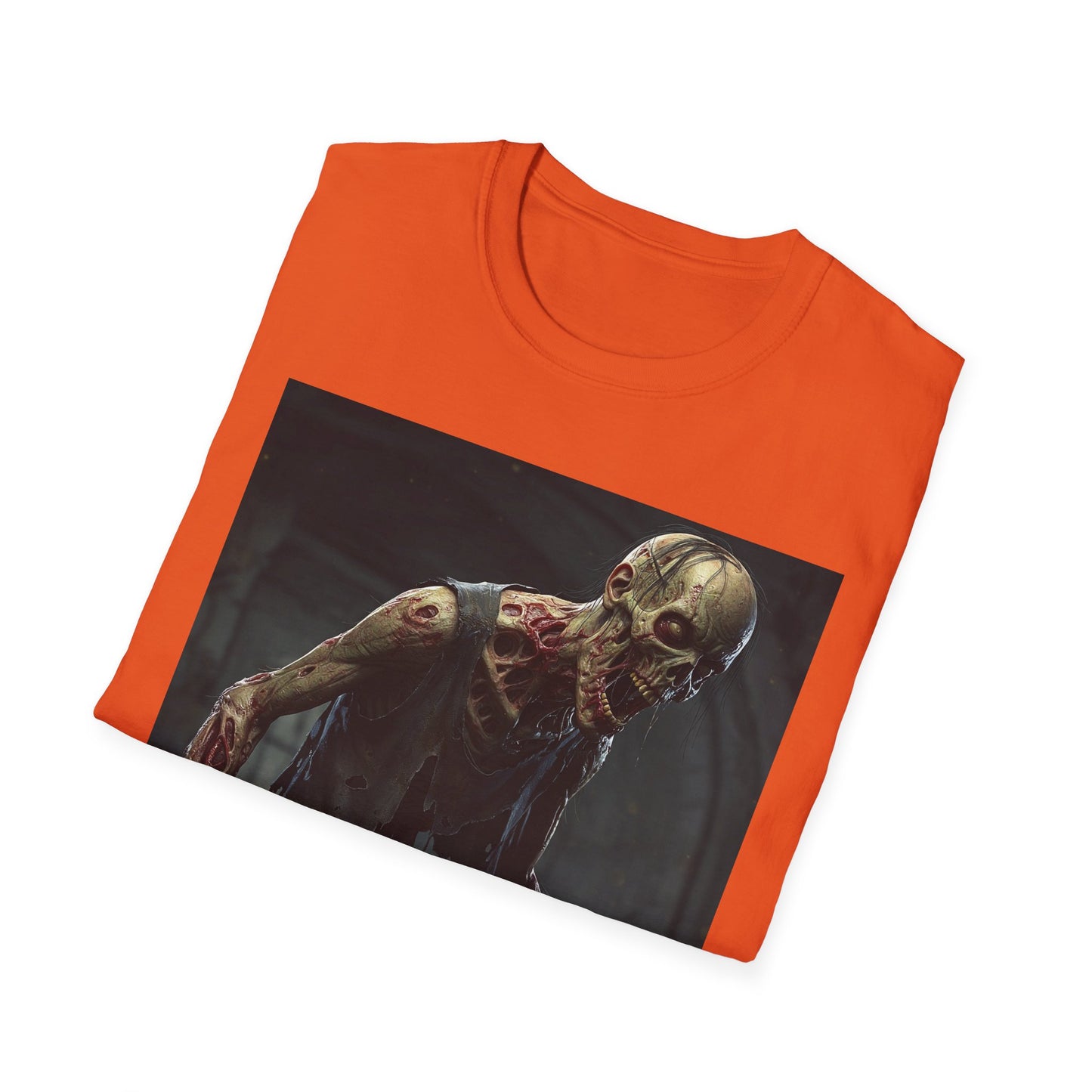 Apocalyptic Portrait Tee, bold, decaying zombie graphic