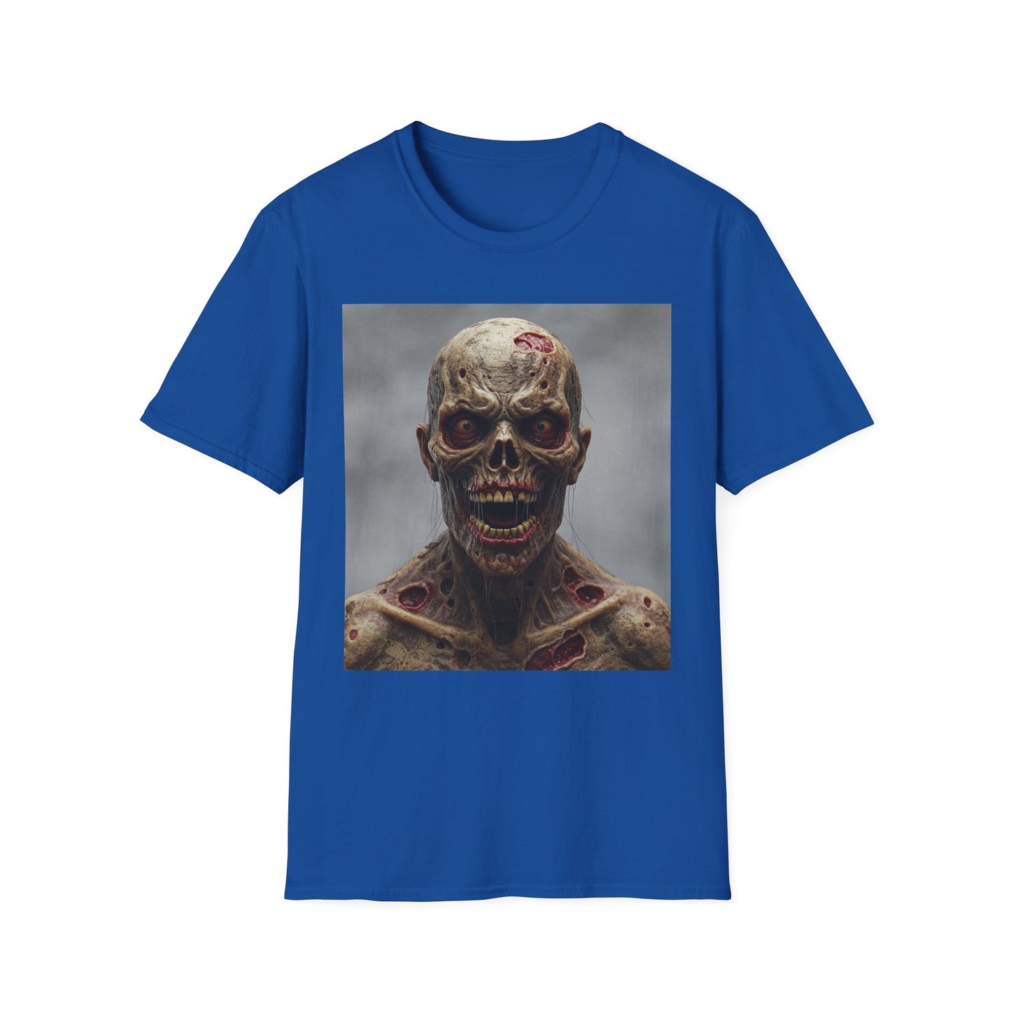 Apocalyptic Portrait Tee, bold, decaying zombie graphic