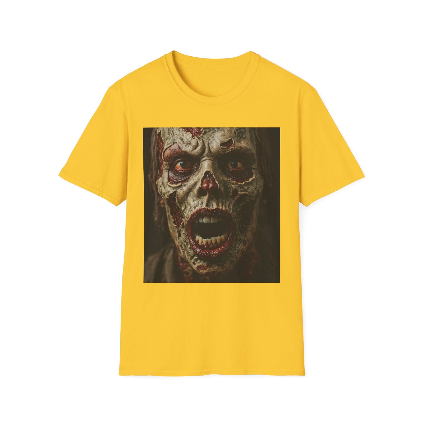 Spooky Zombie Unisex Softstyle T-Shirt - Perfect for Halloween & Horror Fans