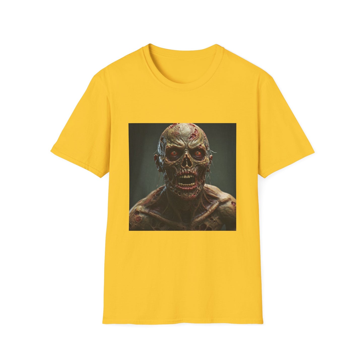 Apocalyptic Portrait Tee, bold, decaying zombie graphic