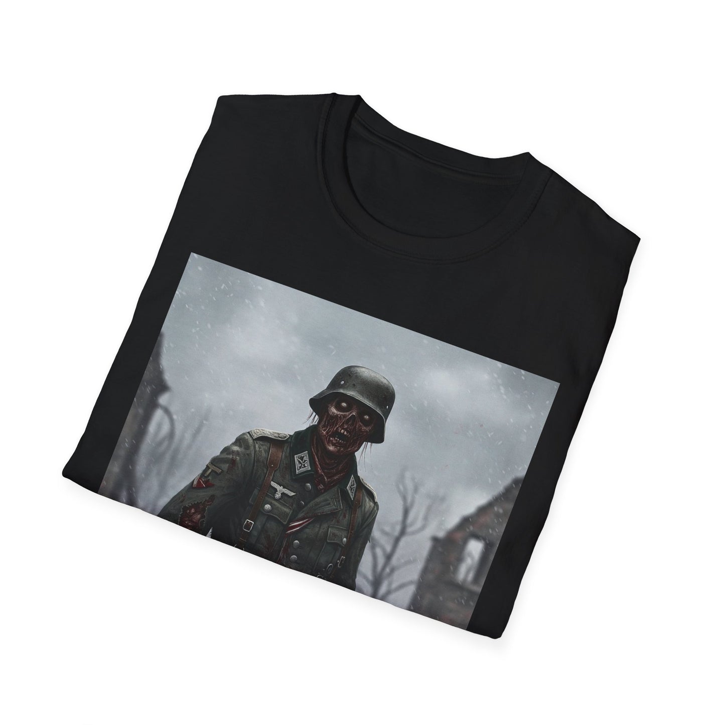 Unisex Softstyle Graphic T-Shirt - Zombie Soldier Design