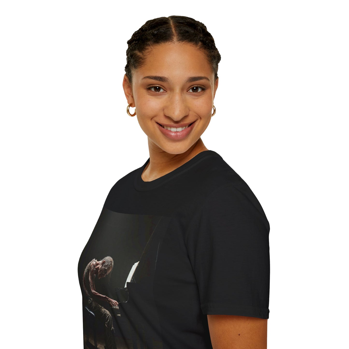 Soulful Pianist Unisex Softstyle T-Shirt - Perfect for Music Lovers