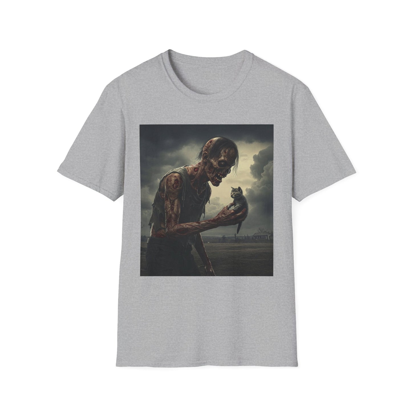 Apocalyptic Portrait Tee, bold, decaying zombie graphic