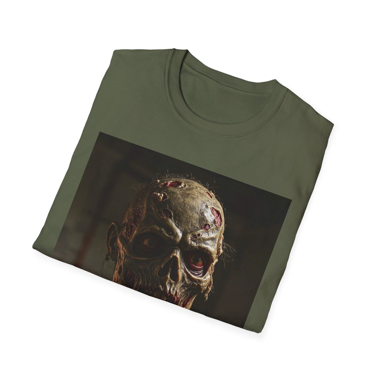 Apocalyptic Portrait Tee, bold, decaying zombie graphic