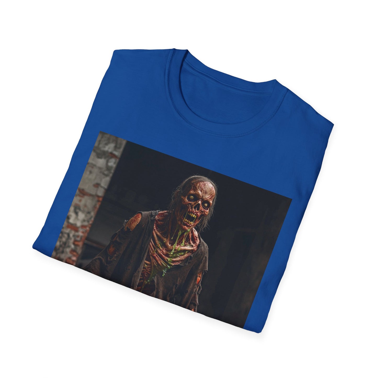 Apocalyptic Portrait Tee, bold, decaying zombie graphic