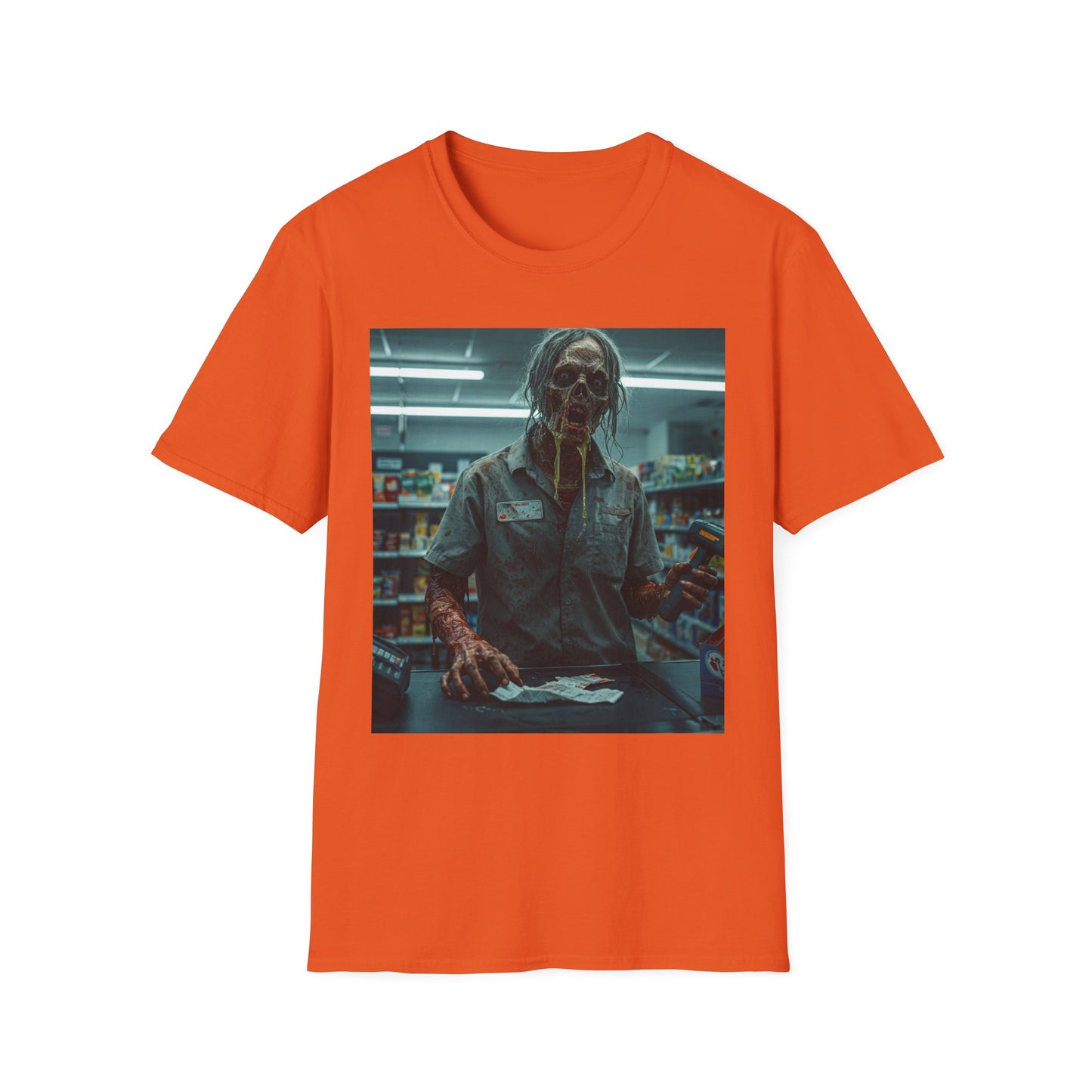 Horror Fan Apocalyptic Portrait Tee, bold, decaying zombie graphic