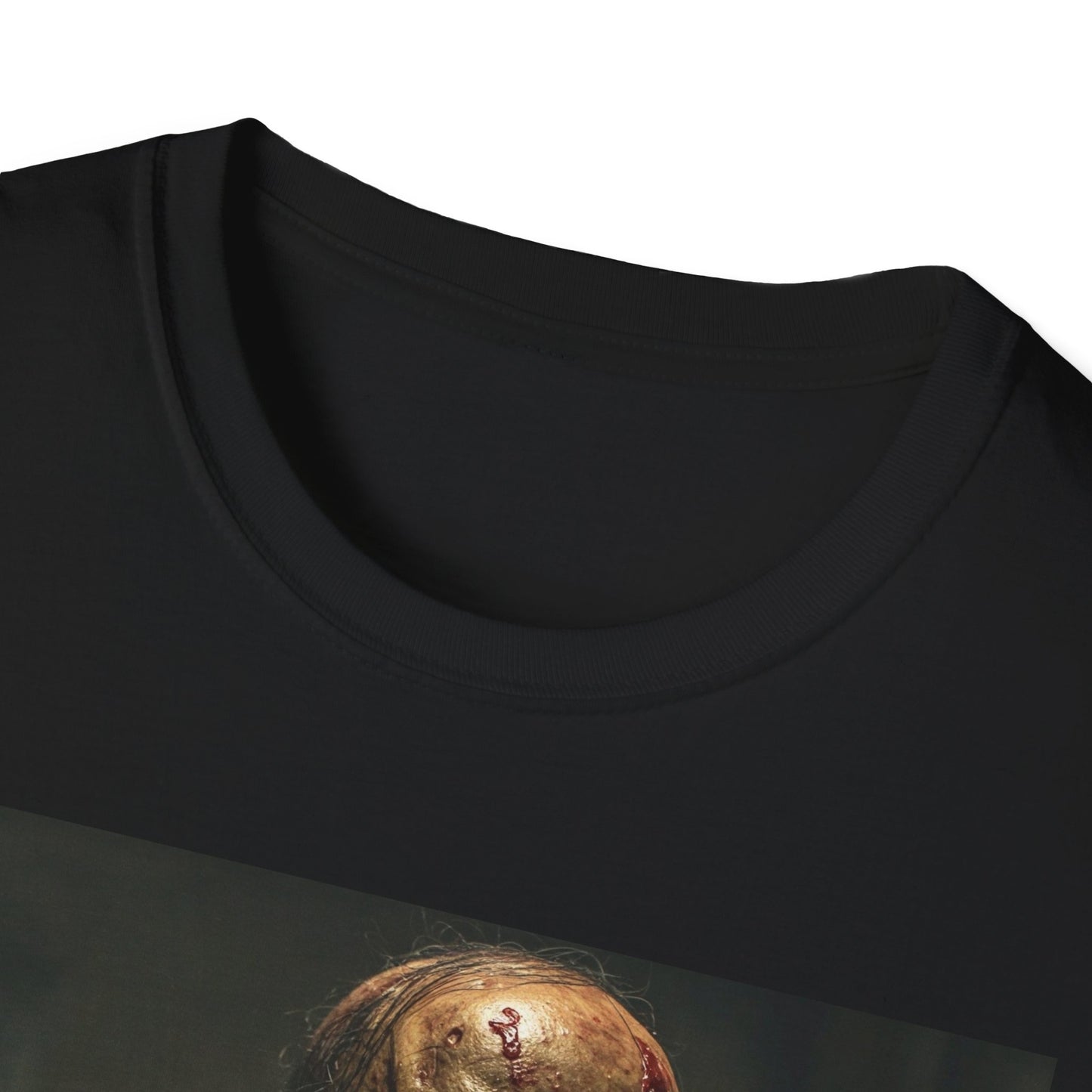 Apocalyptic Portrait Tee, bold, decaying zombie graphic