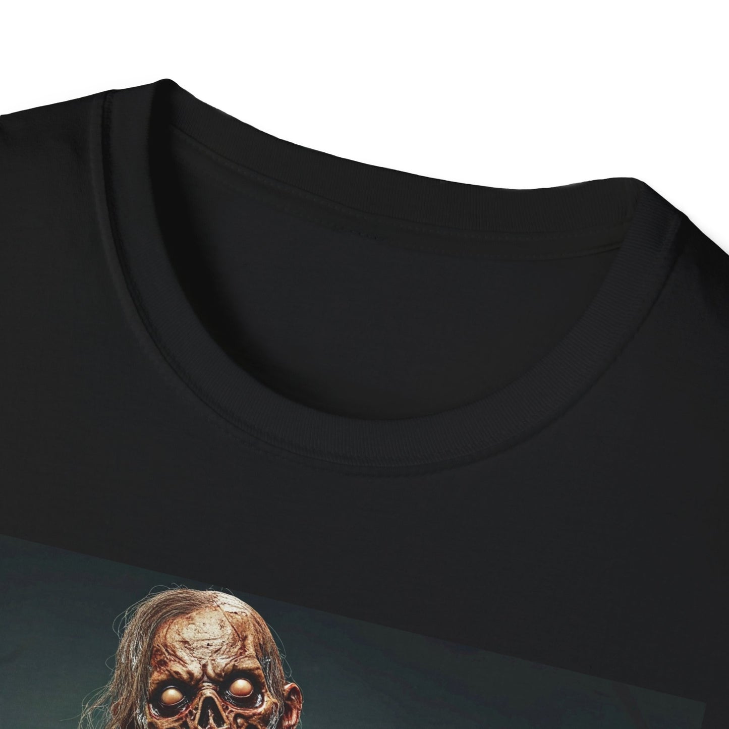 Apocalyptic Portrait Tee, bold, decaying zombie graphic