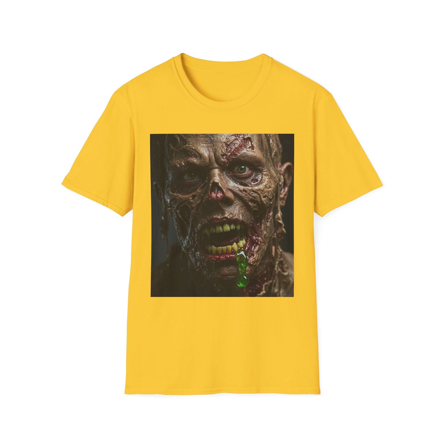 Apocalyptic Portrait Tee, bold, decaying zombie graphic