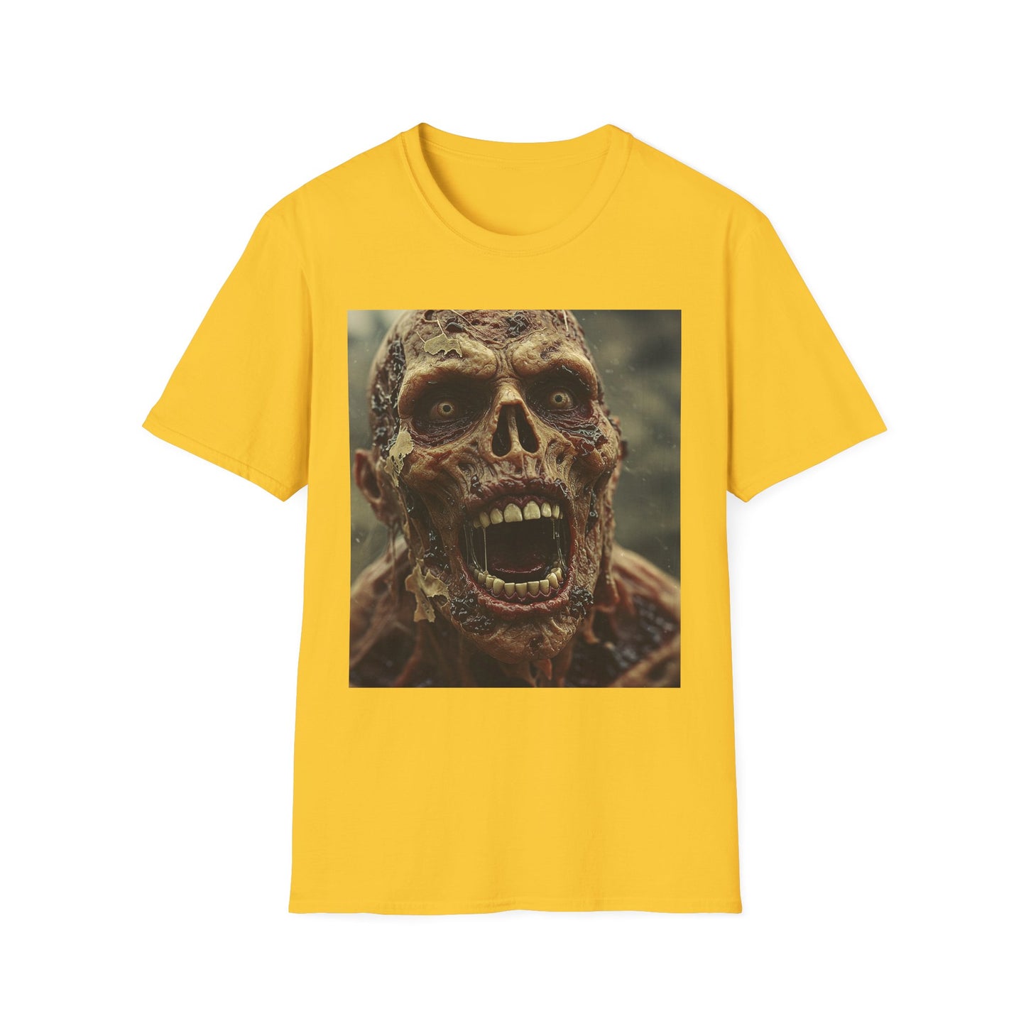 Apocalyptic Portrait Tee, bold, decaying zombie graphic