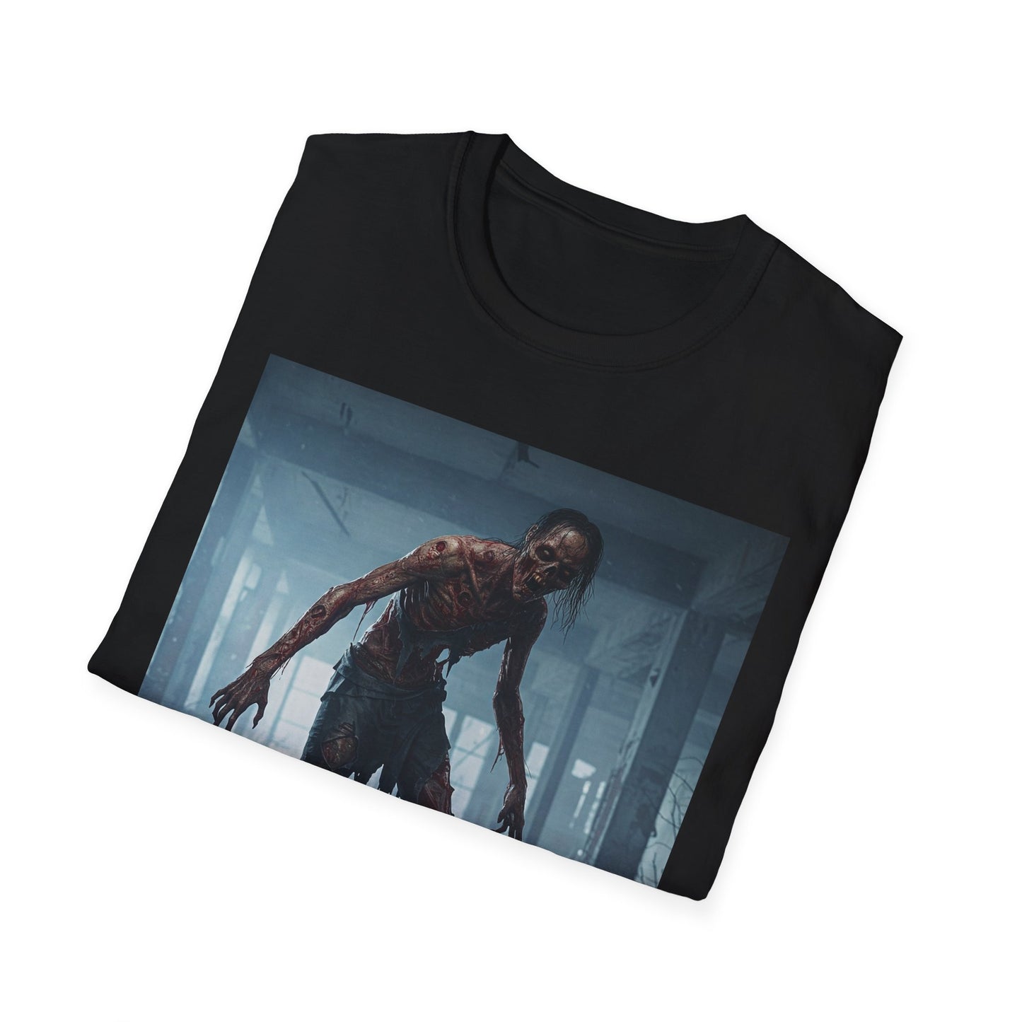 Apocalyptic Portrait Tee, bold, decaying zombie graphic