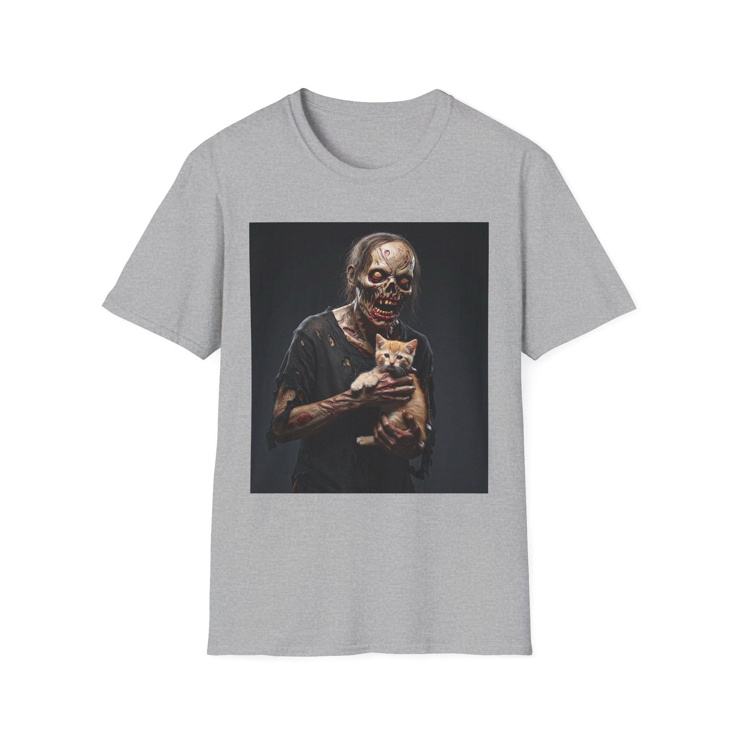 Apocalyptic Portrait Tee, bold, decaying zombie graphic