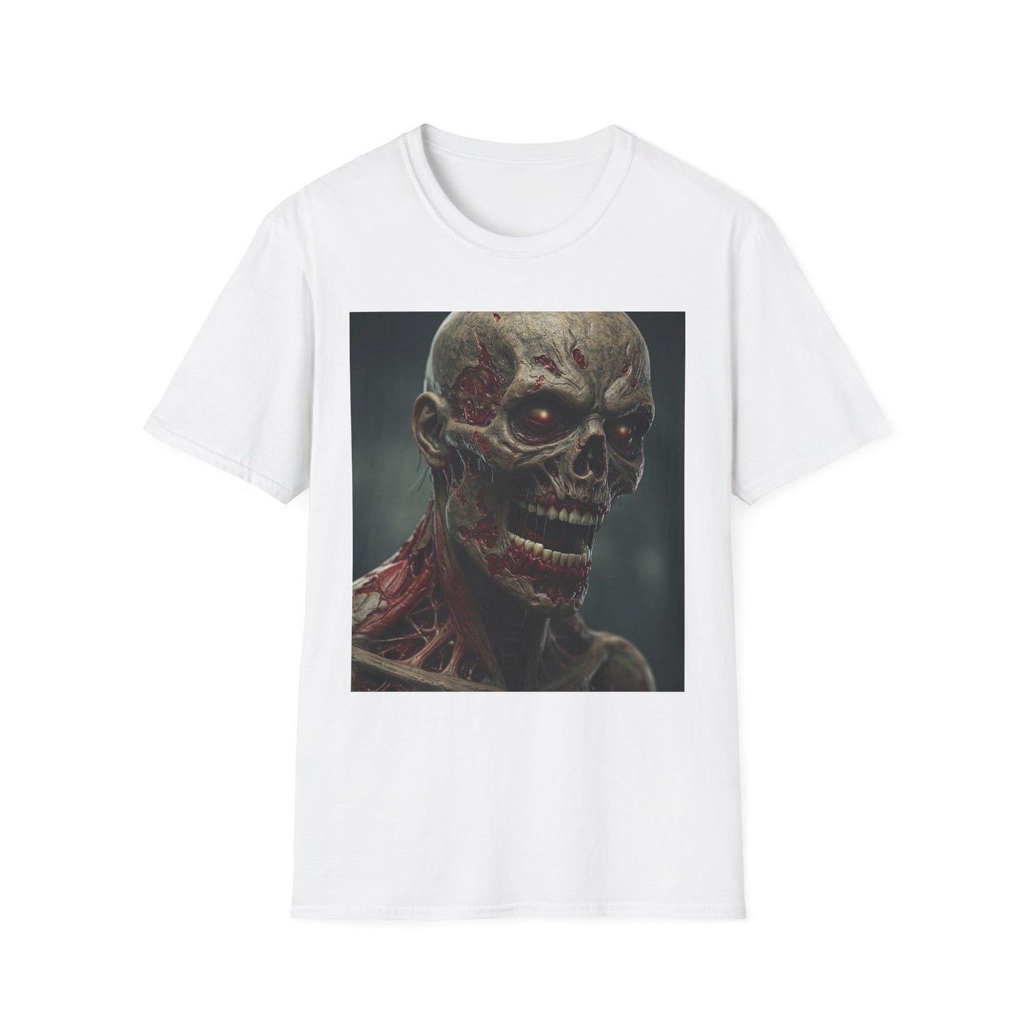 Apocalyptic Portrait Tee, bold, decaying zombie graphic