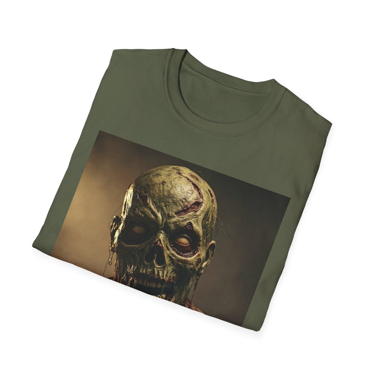 Apocalyptic Portrait Tee, bold, decaying zombie graphic