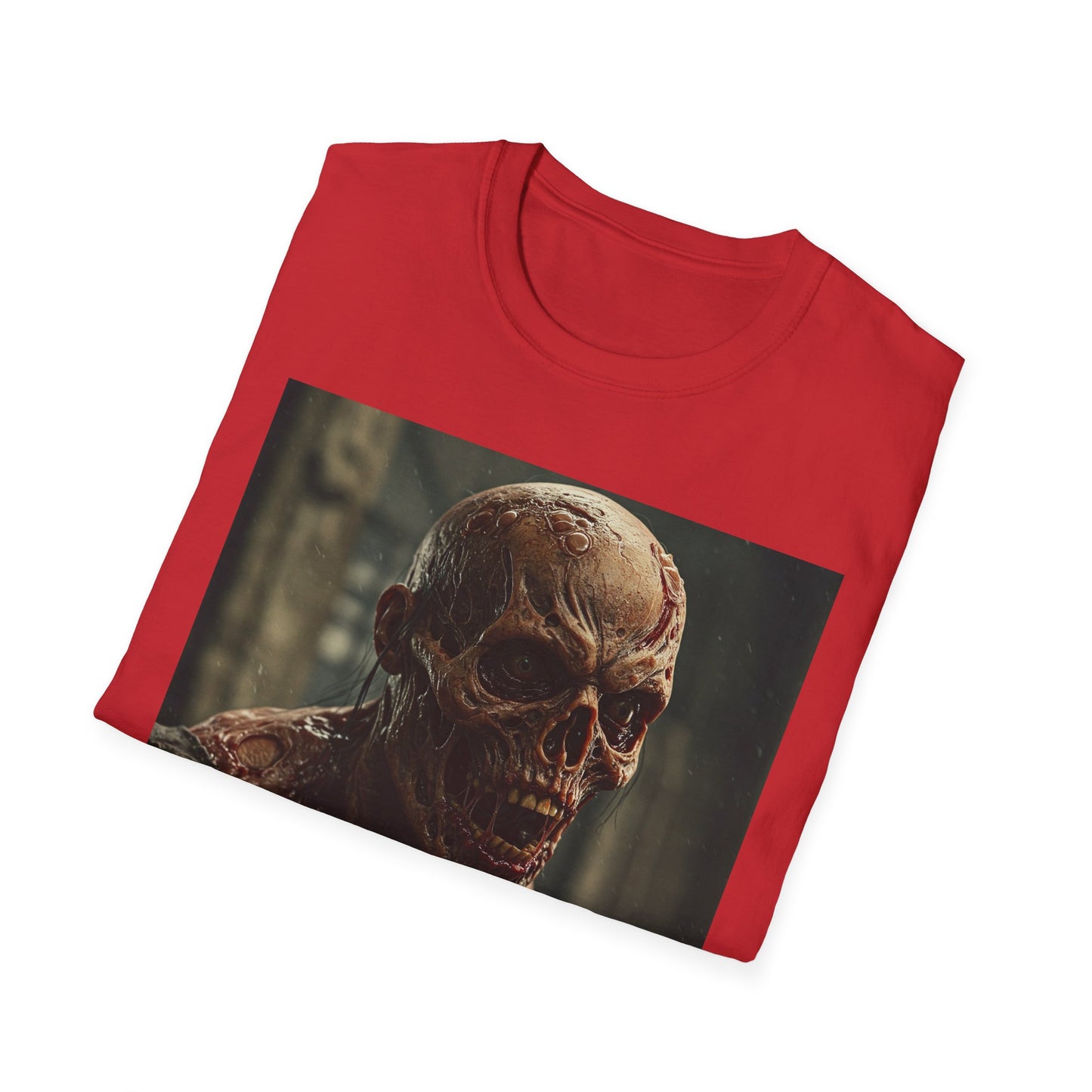 Apocalyptic Portrait Tee, bold, decaying zombie graphic