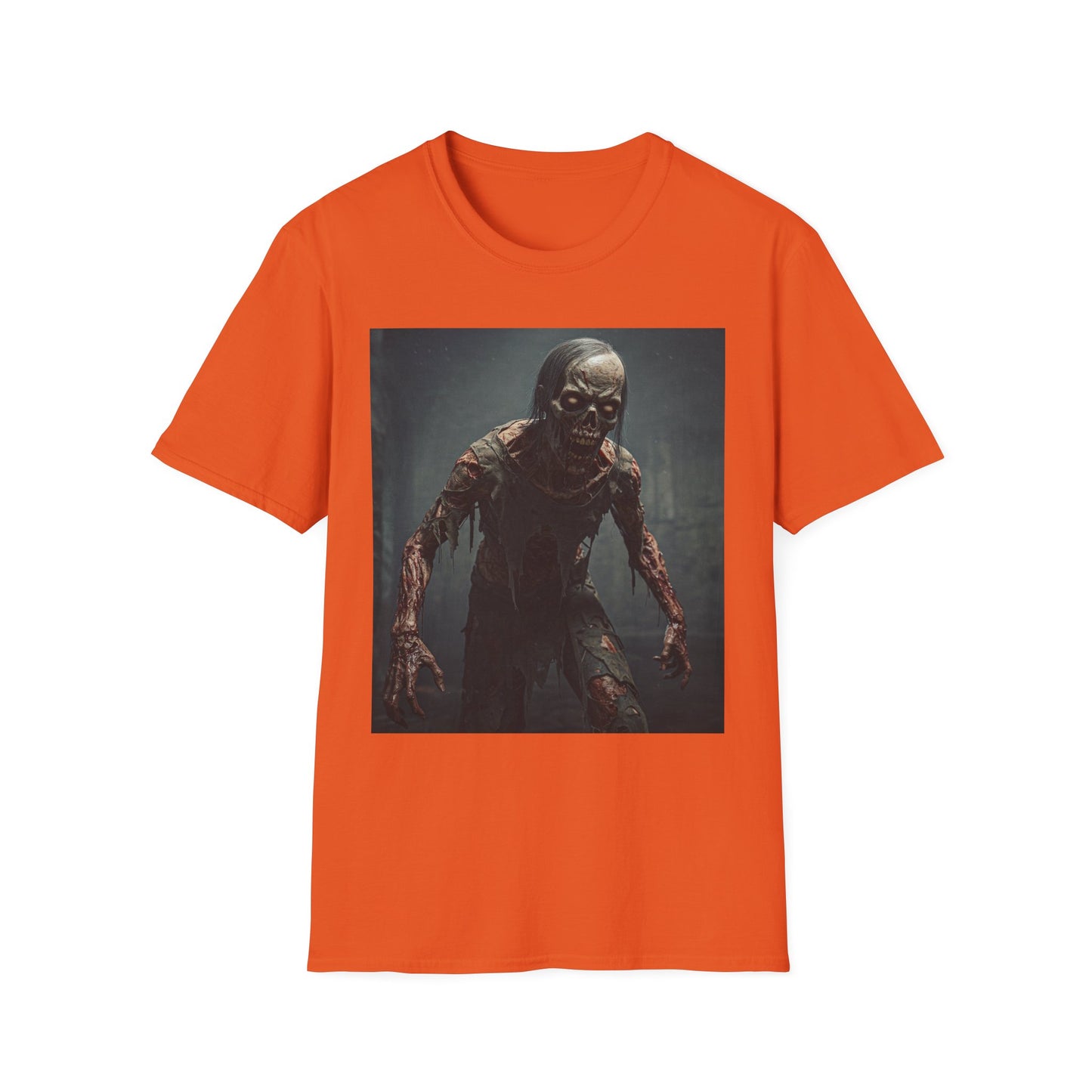 Apocalyptic Portrait Tee, bold, decaying zombie graphic