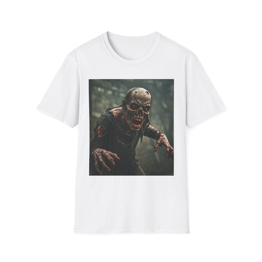 Apocalyptic Portrait Tee, bold, decaying zombie graphic