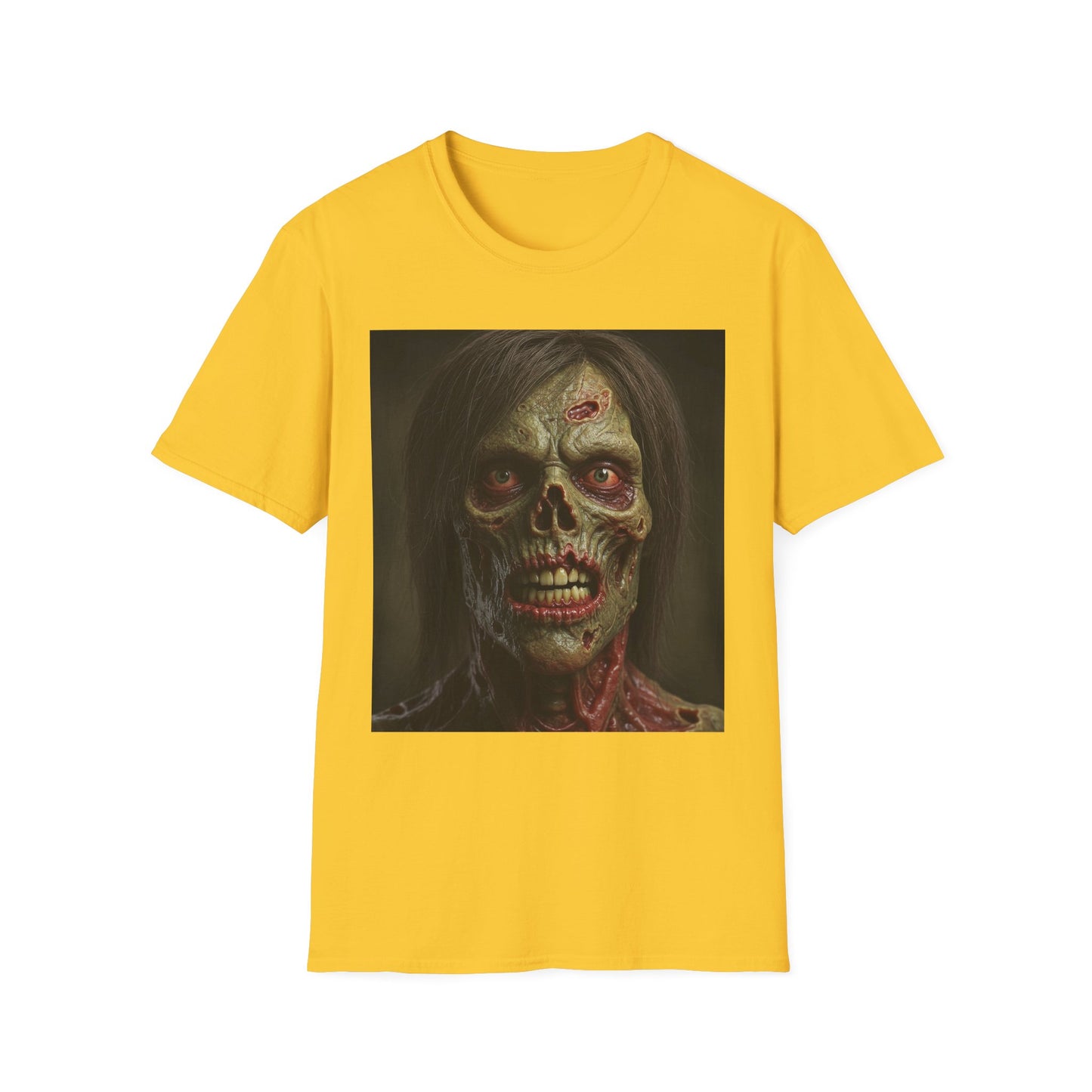 Apocalyptic Portrait Tee, bold, decaying zombie graphic