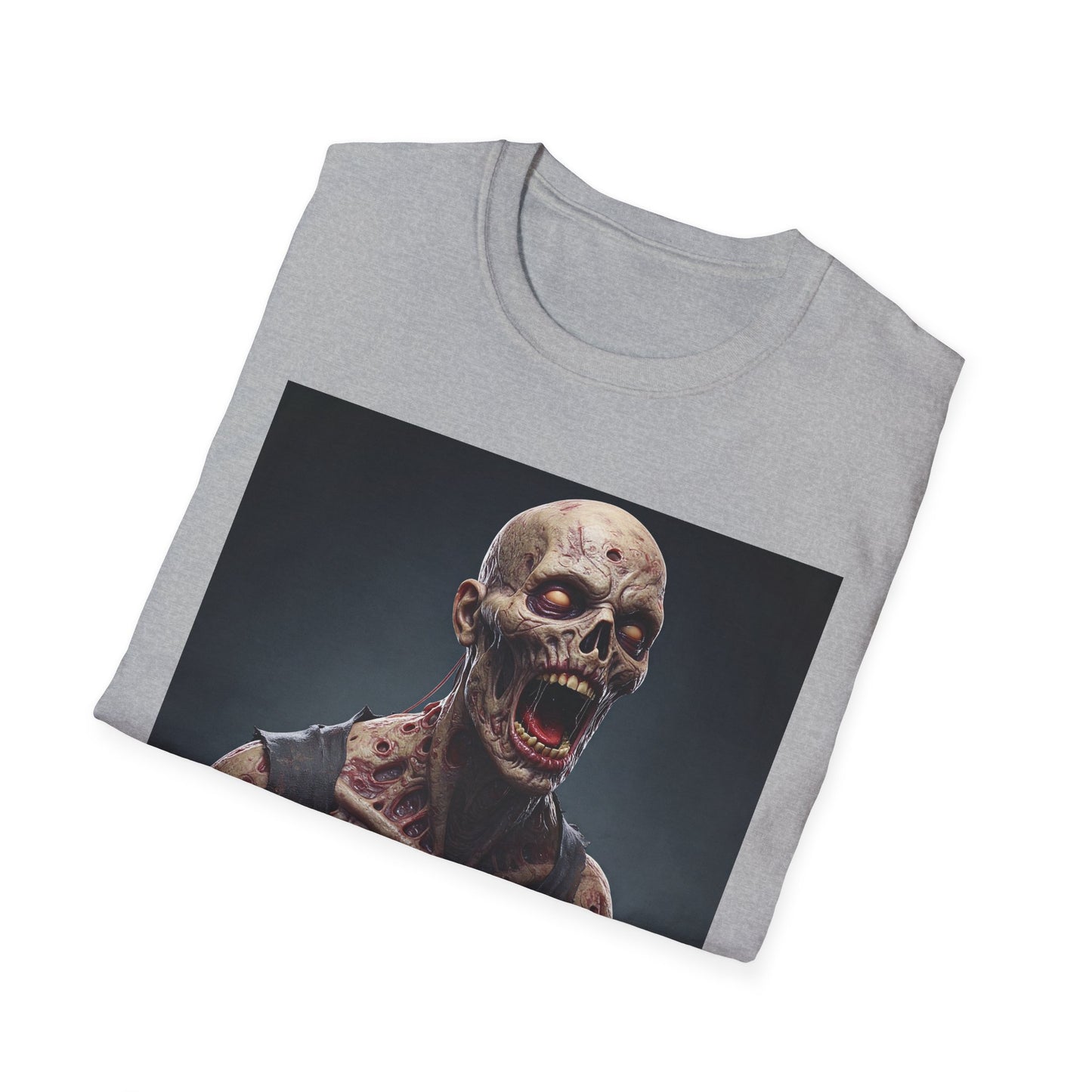 Apocalyptic Portrait Tee, bold, decaying zombie graphic