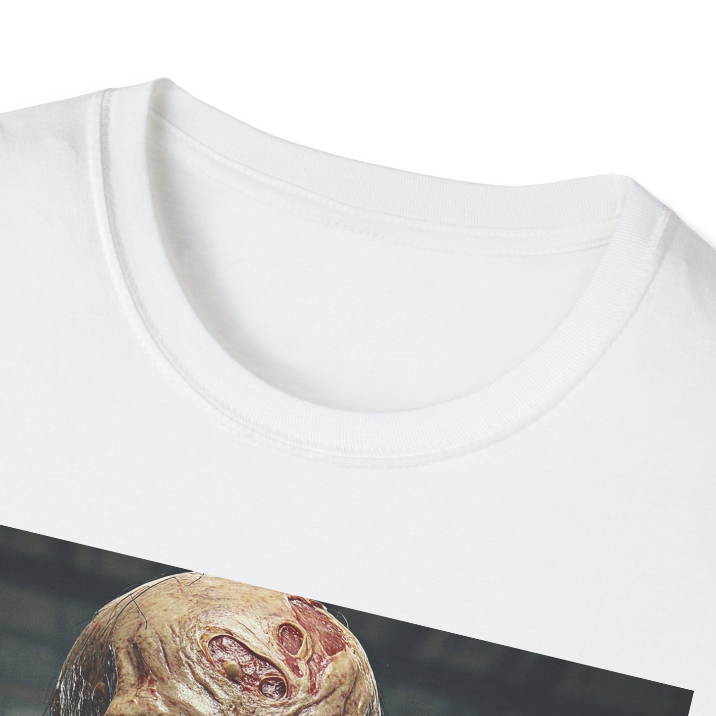 Apocalyptic Portrait Tee, bold, decaying zombie graphic