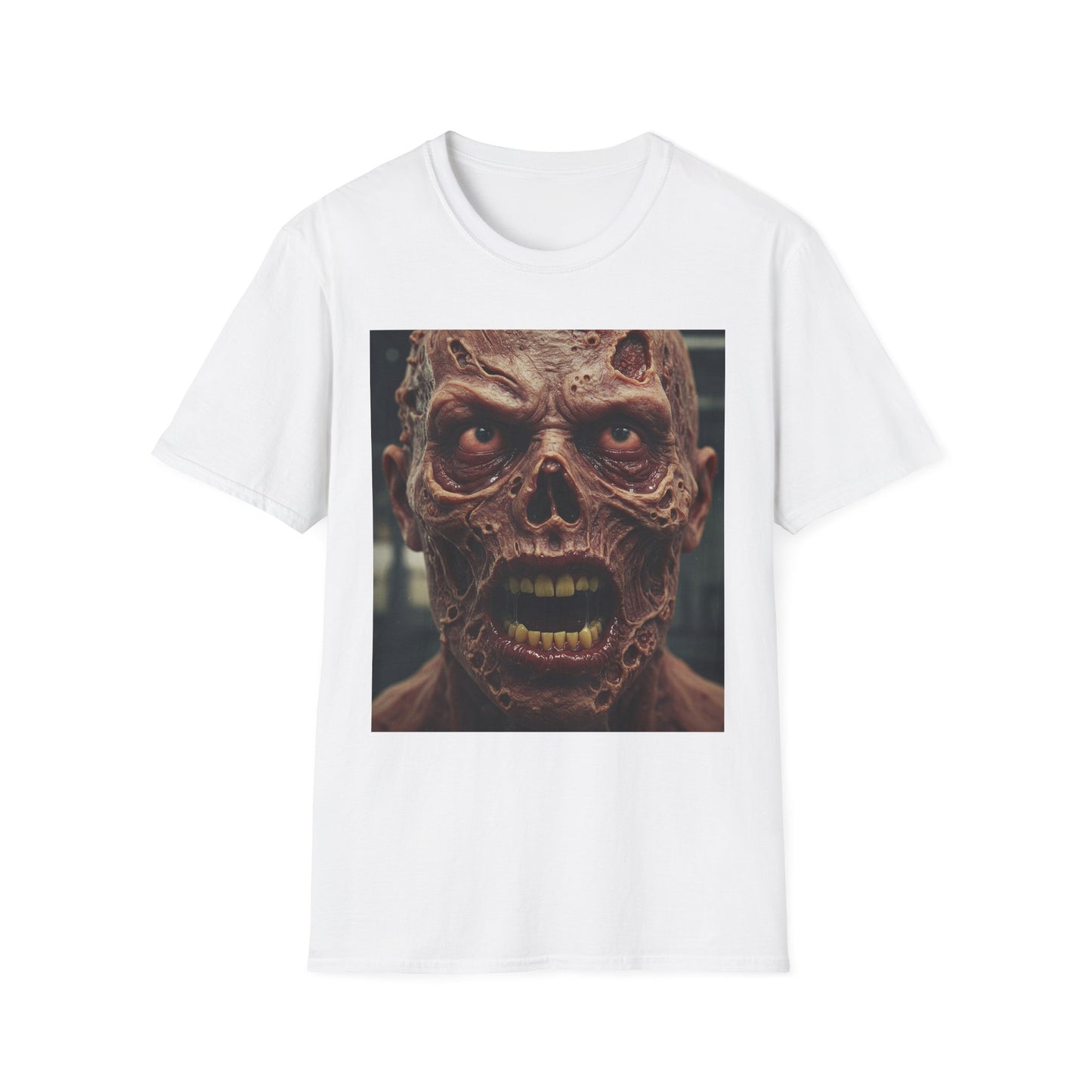 Apocalyptic Portrait Tee, bold, decaying zombie graphic