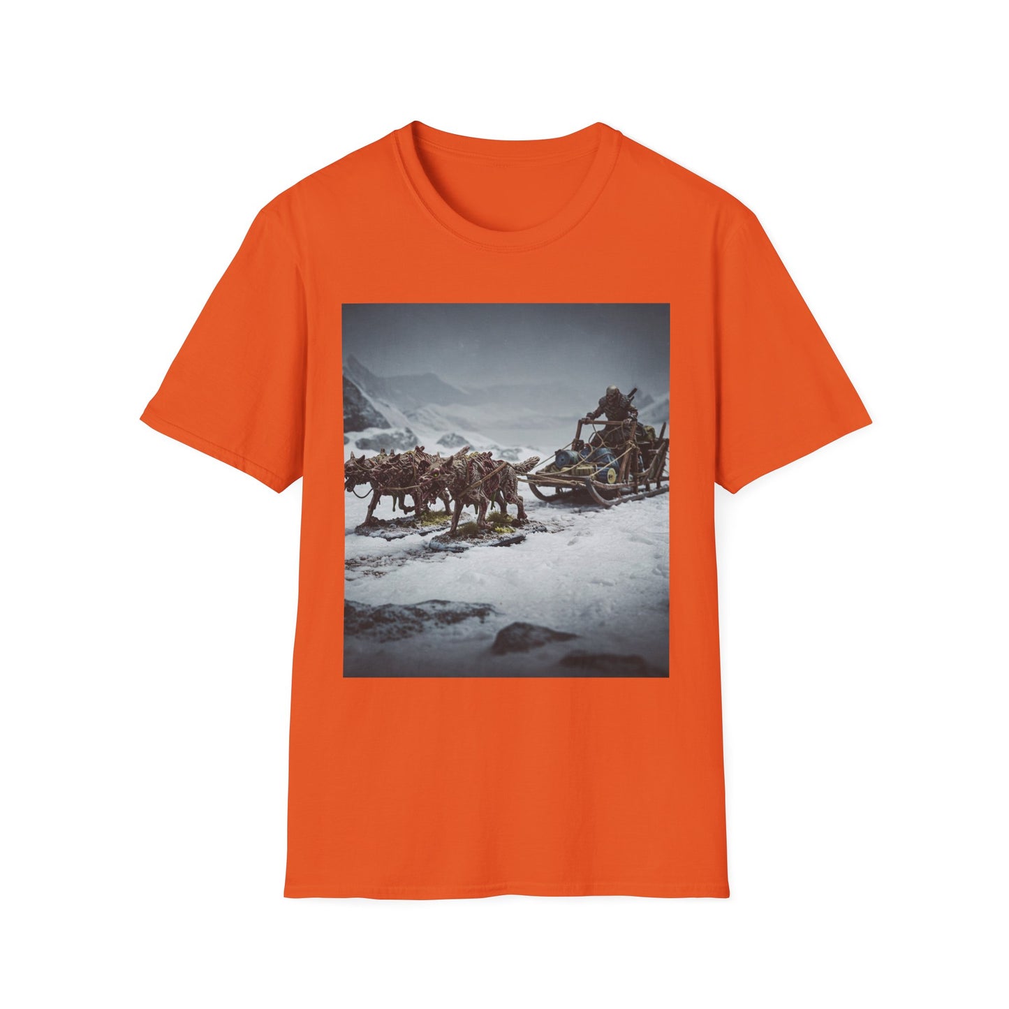 Adventure Awaits Unisex Softstyle T-Shirt - Mountain Trekking Design