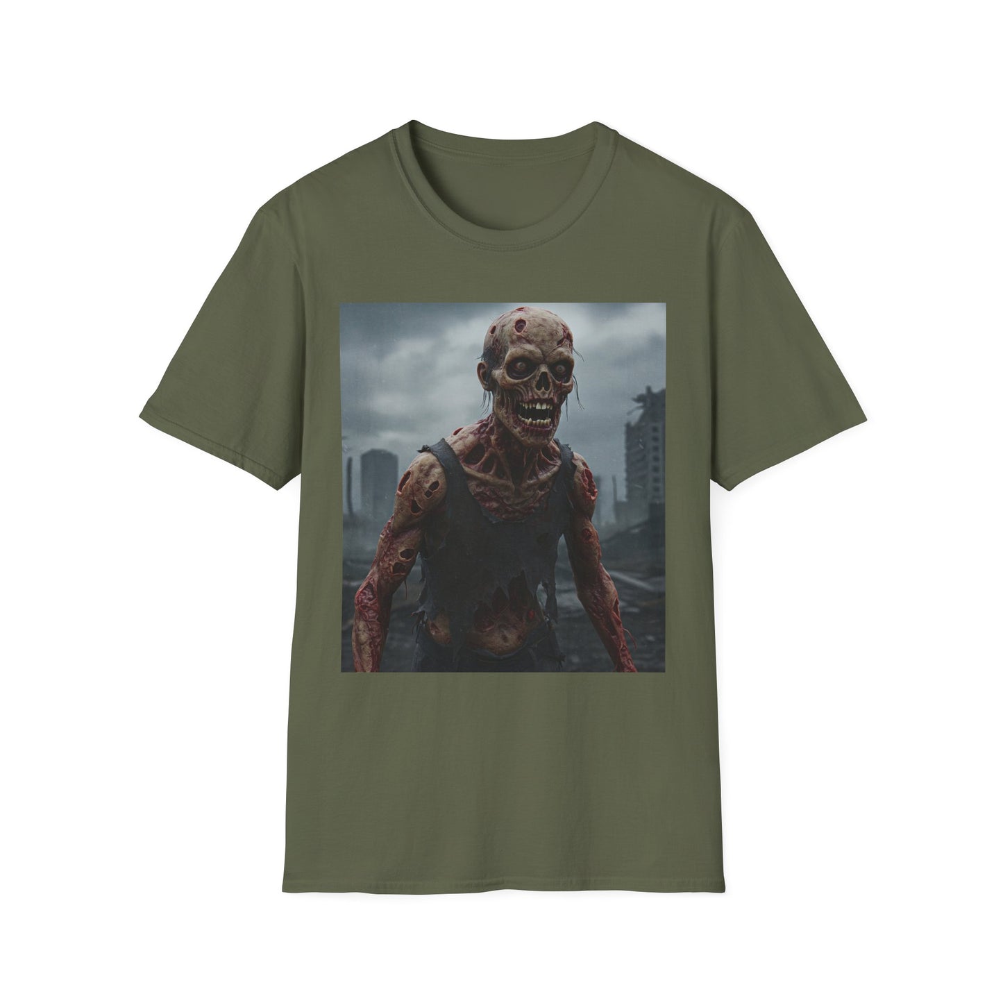 Zombie Apocalypse Apocalyptic Portrait Tee: A Vision of Decay