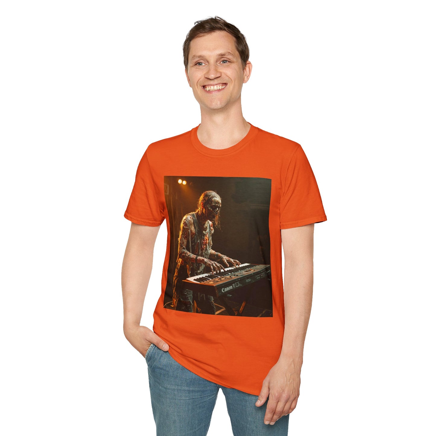 Vintage Musician Unisex Softstyle T-Shirt - Retro Concert Vibe