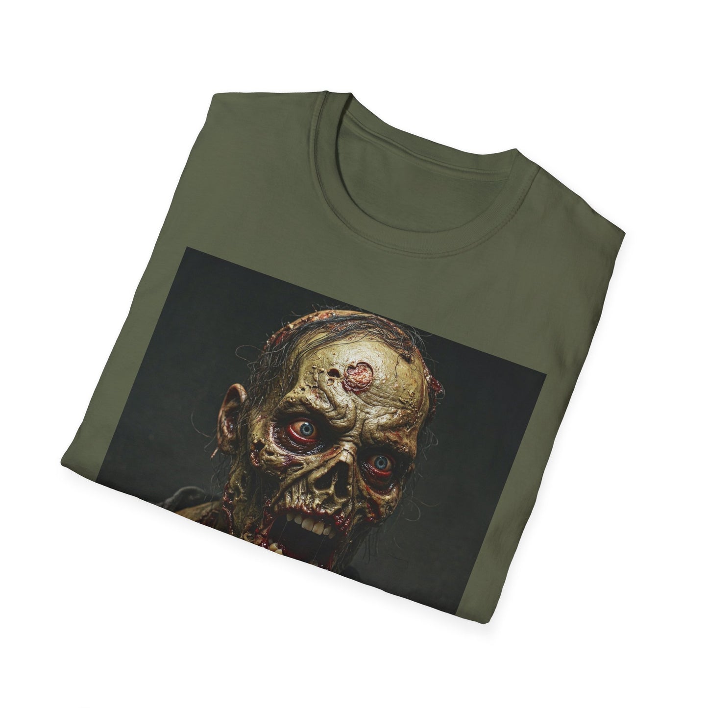 Apocalyptic Portrait Tee, bold, decaying zombie graphic