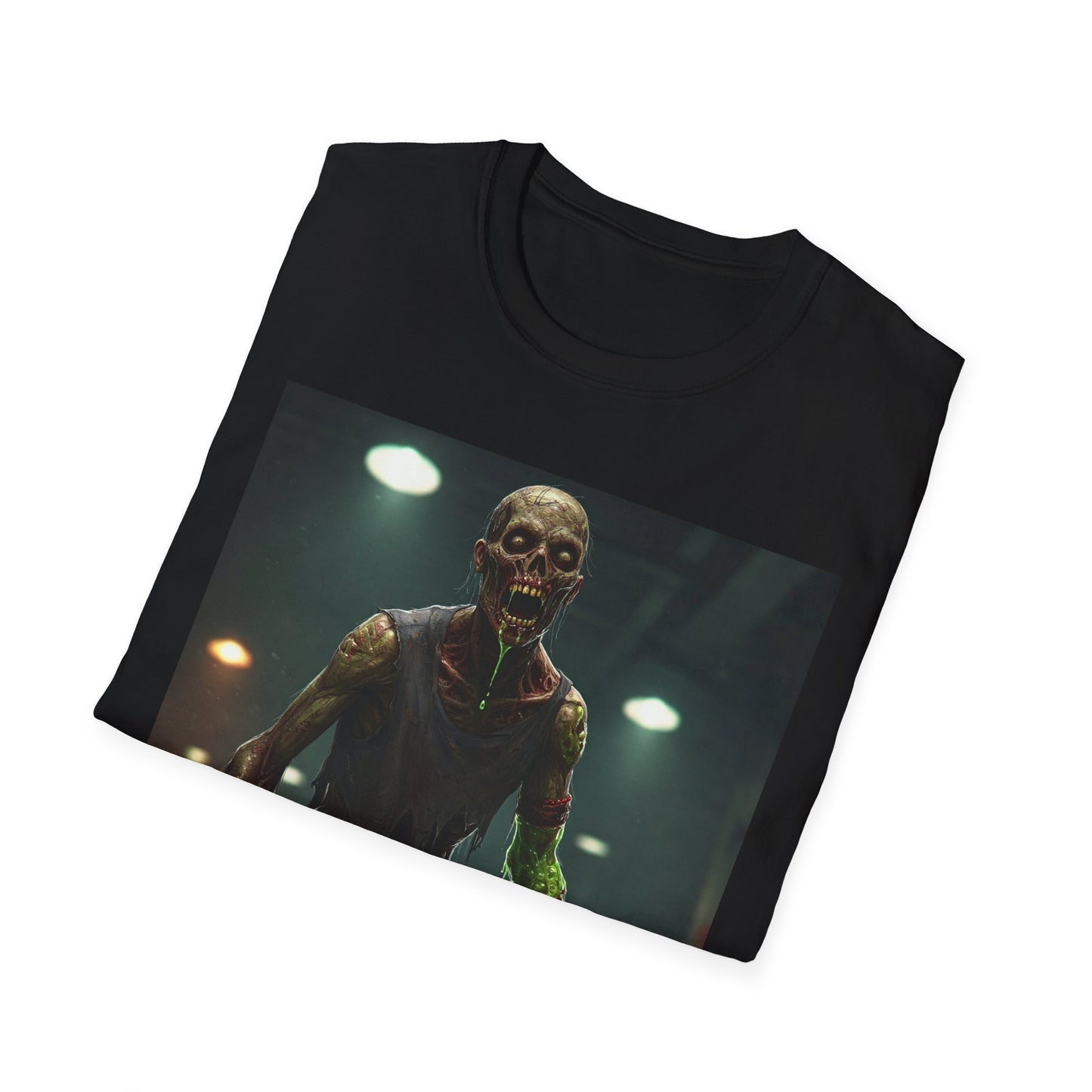 Apocalyptic Portrait Tee, bold, decaying zombie graphic