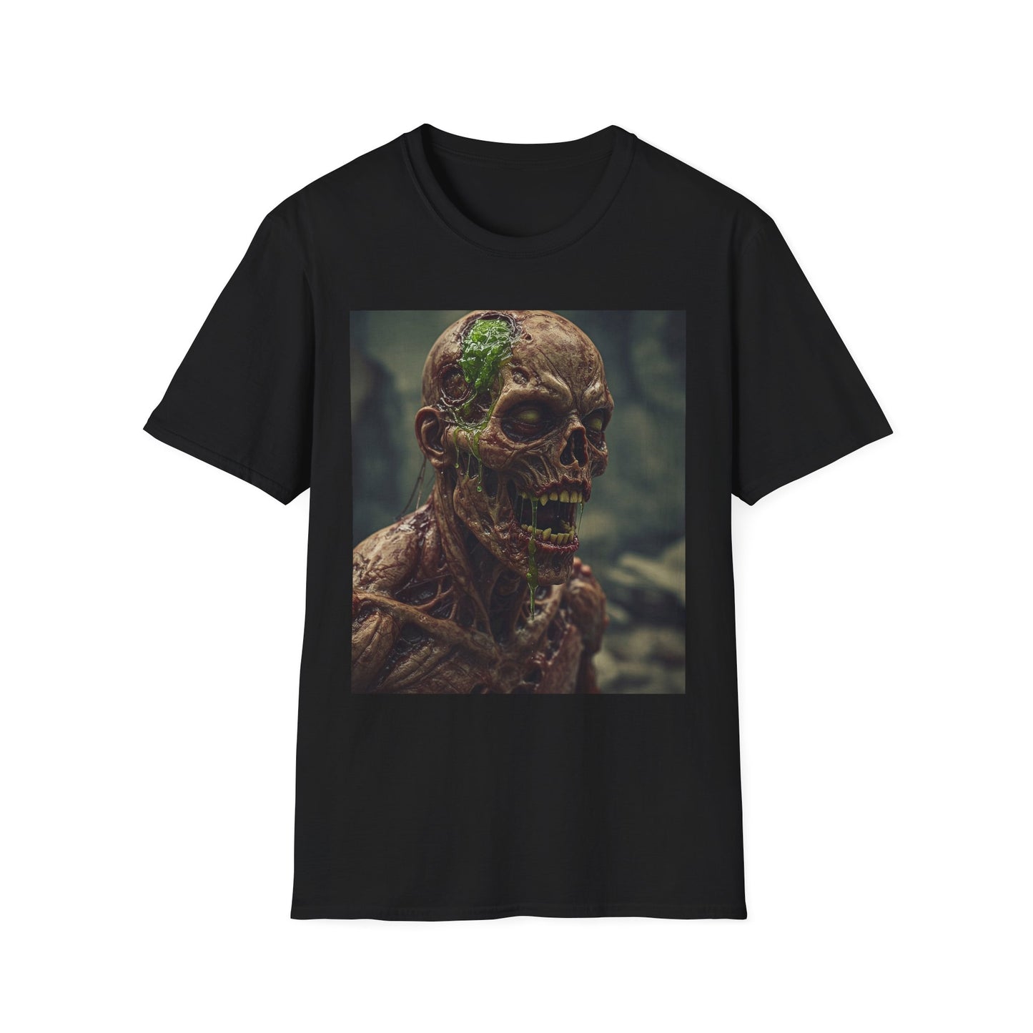 Unisex Softstyle T-Shirt - Skeletal Creepy Art Design