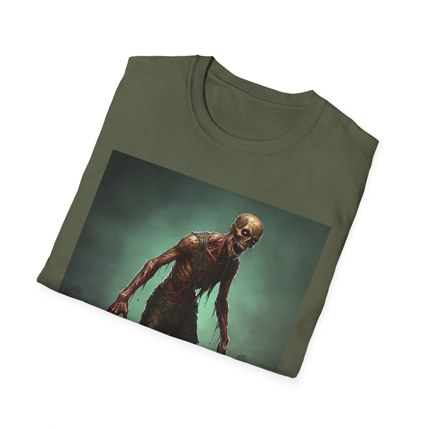 Apocalyptic Portrait Tee, bold, decaying zombie graphic