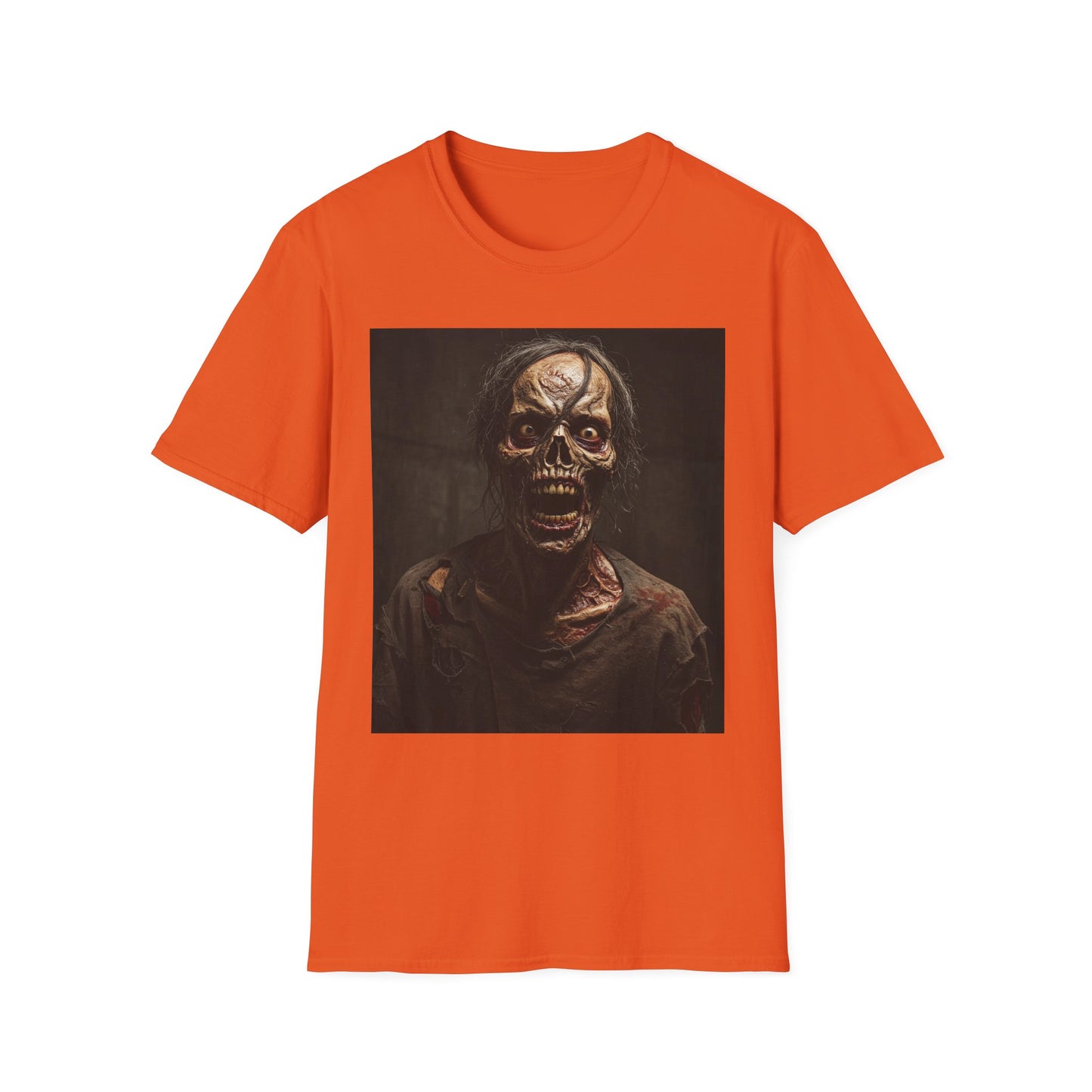 Apocalyptic Portrait Tee, bold, decaying zombie graphic