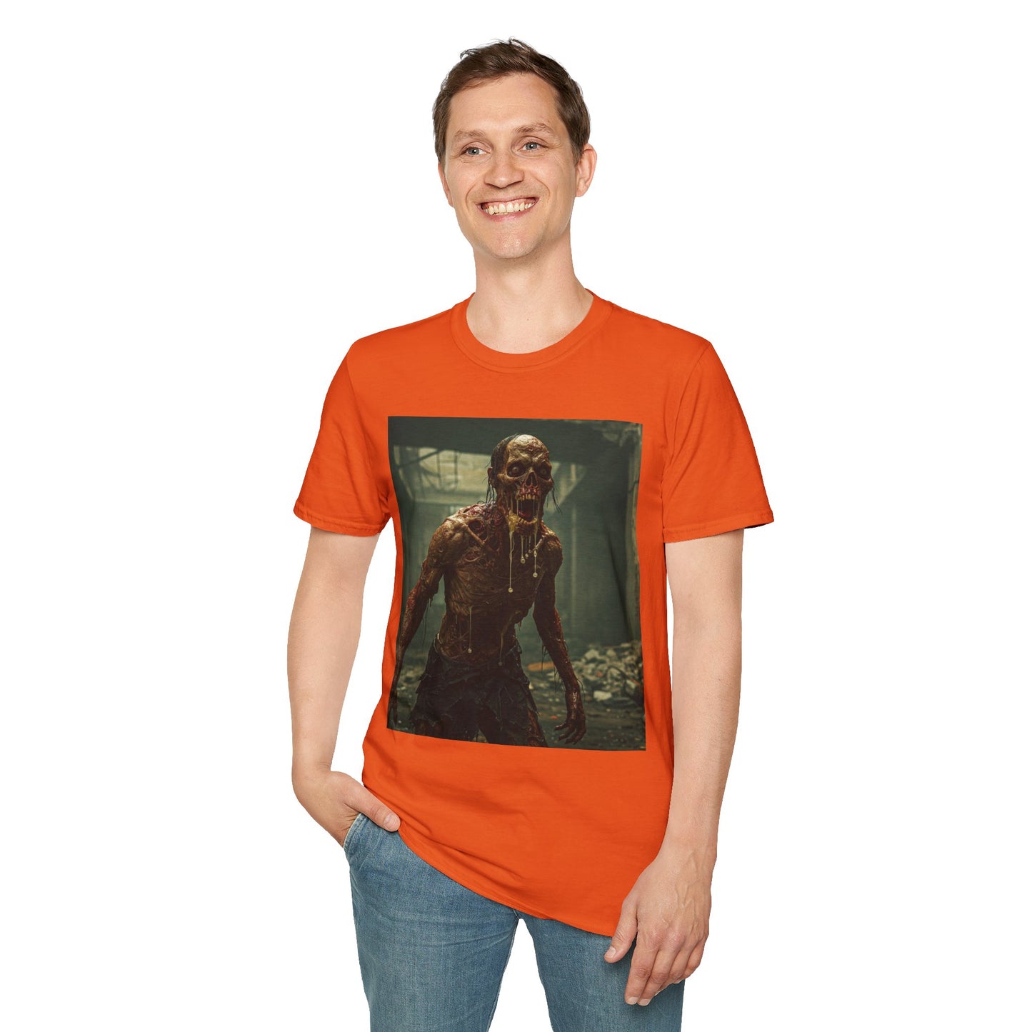 Horror Graphic Unisex T-Shirt - Spooky Zombie Design - Perfect for Halloween and Horror Fans