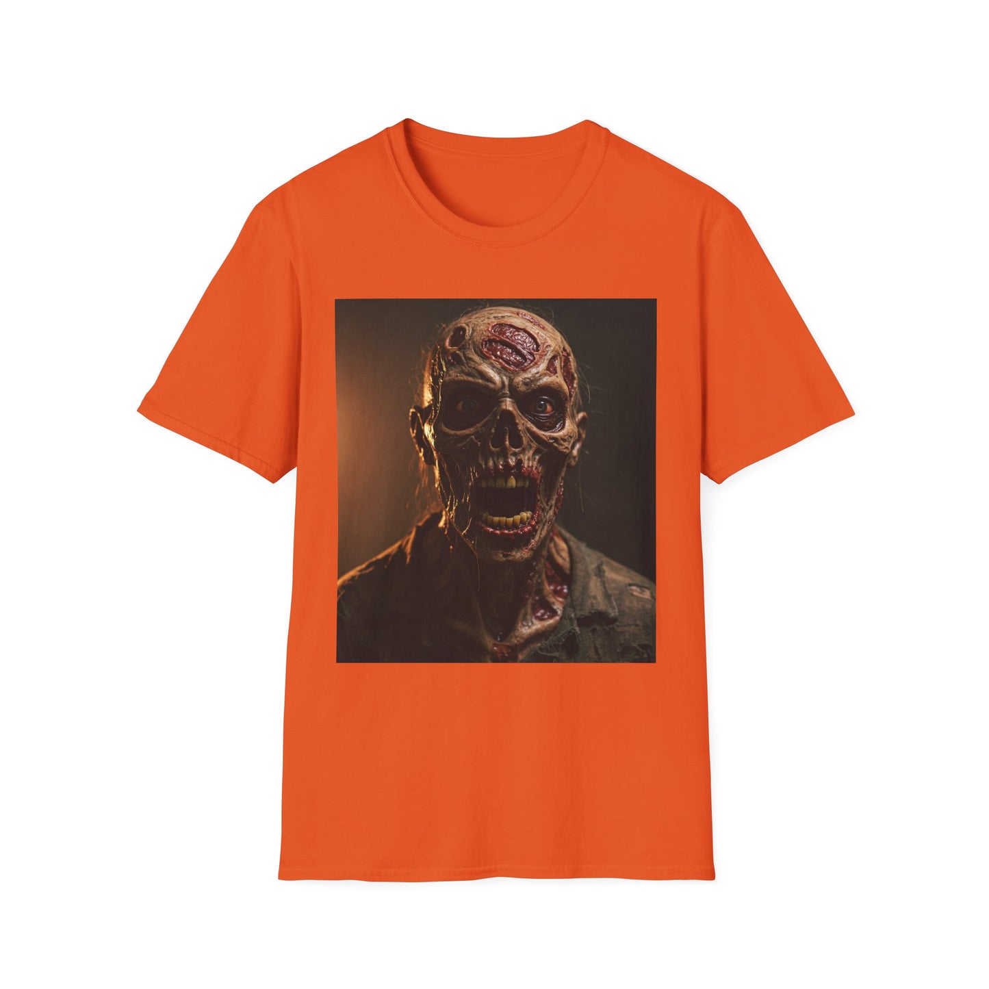 Apocalyptic Portrait Tee, bold, decaying zombie graphic