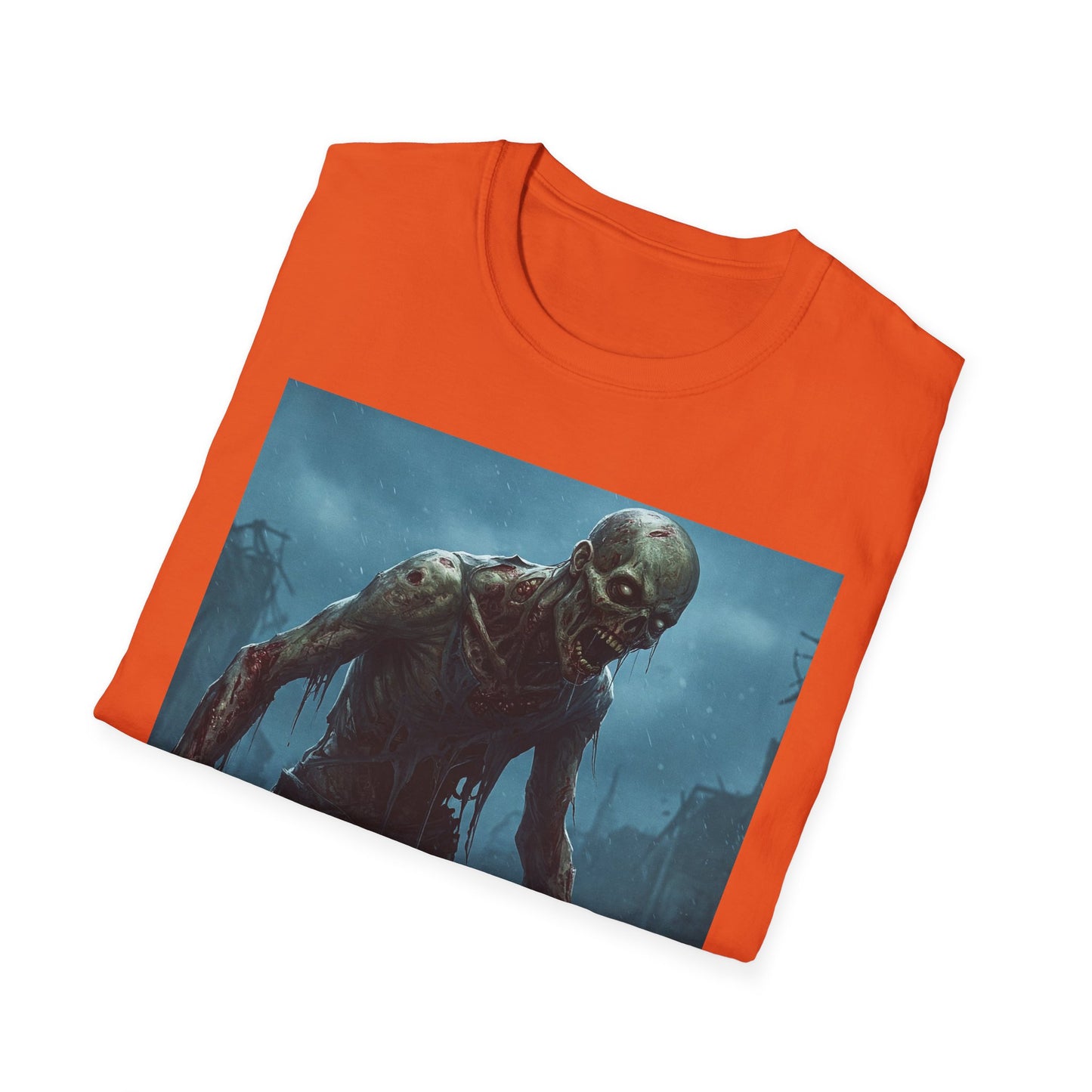 Unisex Horror Graphic T-Shirt - Zombie Design for Halloween & Horror Fans