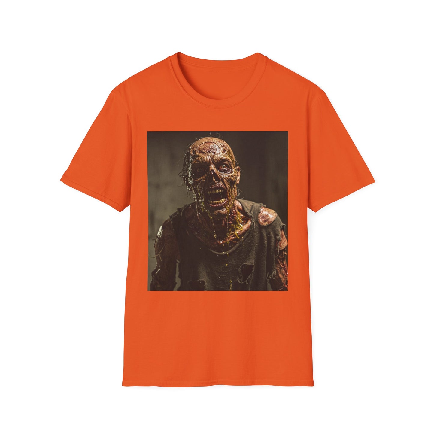 Apocalyptic Portrait Tee, bold, decaying zombie graphic