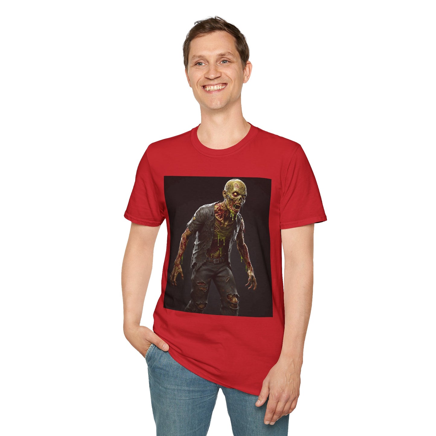 Zombie Graphic Unisex Softstyle T-Shirt | Perfect for Halloween and Horror Fans