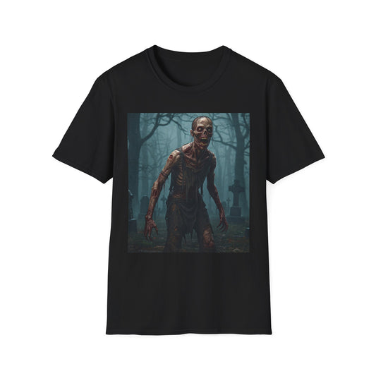 Apocalyptic Portrait Tee, bold, decaying zombie graphic