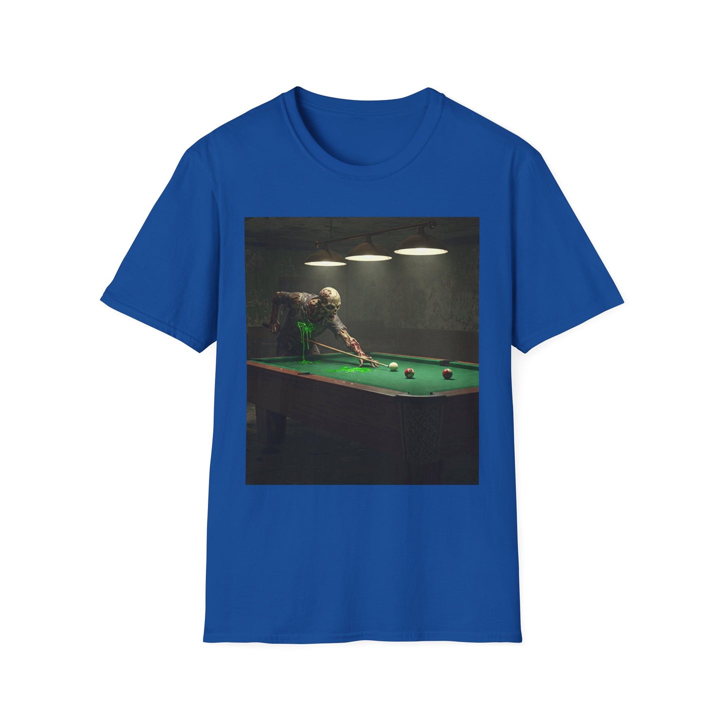 Vintage Billiards Unisex Softstyle T-Shirt - Pool Table Design