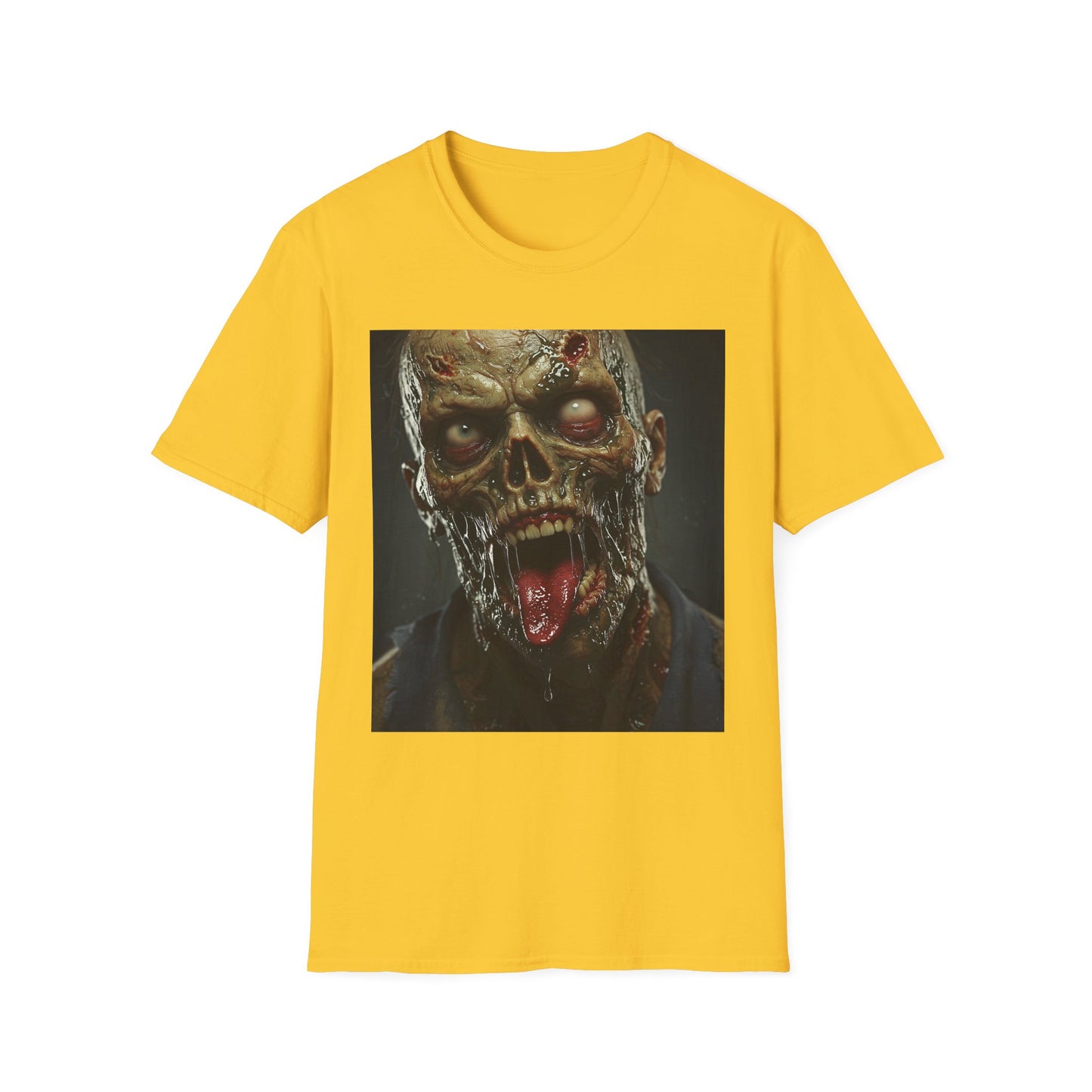 Apocalyptic Portrait Tee, bold, decaying zombie graphic