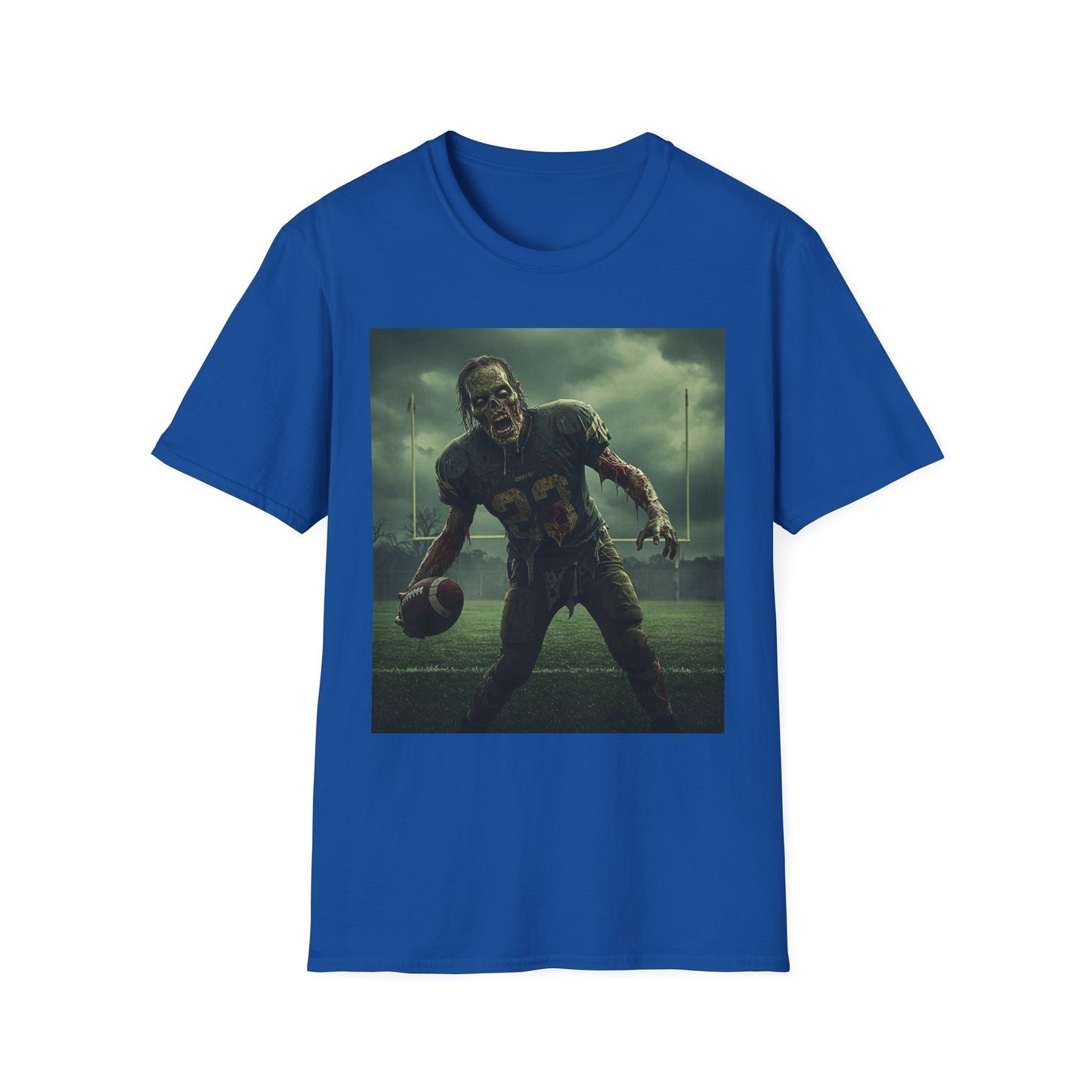 Zombie Football Unisex Softstyle T-Shirt - Perfect for Halloween Fans