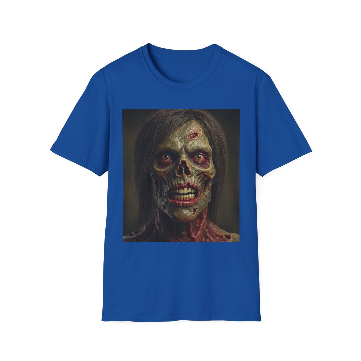 Apocalyptic Portrait Tee, bold, decaying zombie graphic